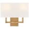 Access Lighting Mid Town, 2 Light LED Wall Sconce, Antique Brushed Brass Finish, Fabric 64062LEDDLP-ABB/WH - alternate 8